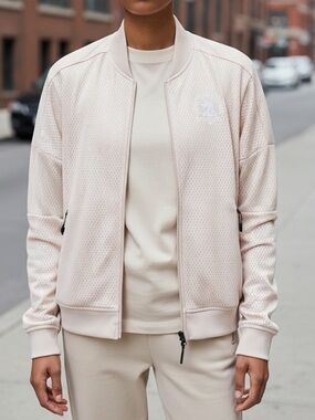 Adidas Boston Marthon 2017 Track Runners Jacket Beige Size Small